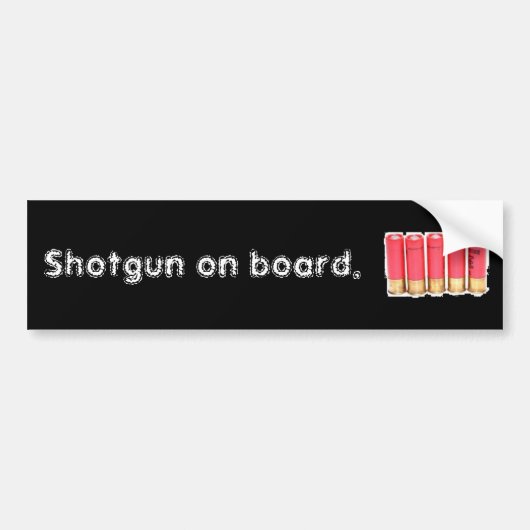 Shotgun aan boord bumpersticker (Voorkant)