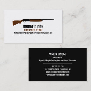 Shotgun Design, Gunsmith, Gunstore Visitekaartje