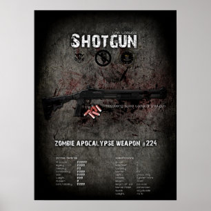 Shotgun-Poster - Zombie Apocalypse Defense QC Poster