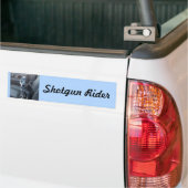 "Shotgun Rider" Blue Heeler Pup Bumpersticker (Op Truck)