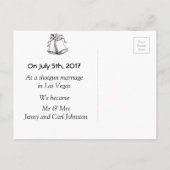 Shotgun Wedding Elopement Humoristische aankondigi Aankondigingskaart (Achterkant)