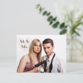 Shotgun Wedding Elopement Humoristische aankondigi Aankondigingskaart (Staand voorkant)