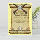 Shotgun Wedding Invitations in Canary Yellow Kaart (Staand voorkant)