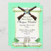 Shotgun Wedding Invitations in Mint Green Kaart (Voorkant / Achterkant)