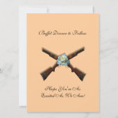 Shotgun Wedding Invitations in Soft Peach Kaart (Achterkant)