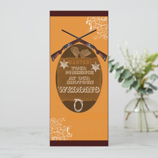 ShotGun Wedding-uitnodiging Kaart (Staand voorkant)