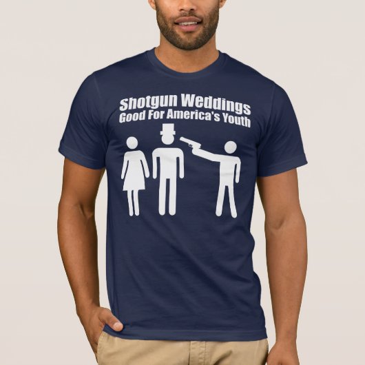 Shotgun Wedding, wit T-shirt (Voorkant)