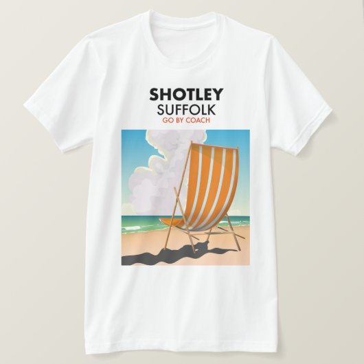Shotley suffolk strandreisposter t-shirt (Design voorkant)