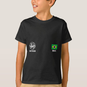 Shotokan Brazilië Karate Braziliaanse vlag Dojo Ti T-shirt