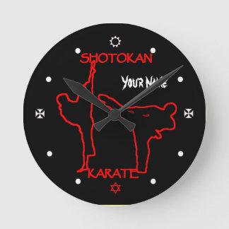 Shotokan Karate Black Belt Custom Name Watch Ronde Klok
