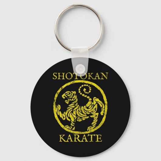 Shotokan Karate Distressed Karate Gi Logo Sleutelhanger (Voorkant)