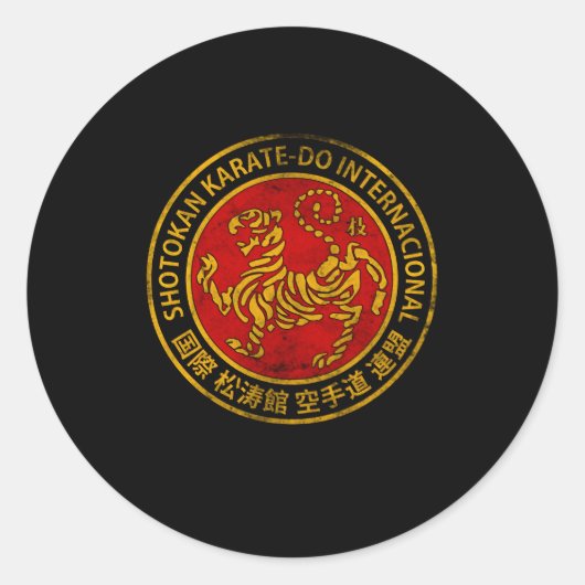 Shotokan karate do kanji japan mial mma ronde sticker (Voorkant)