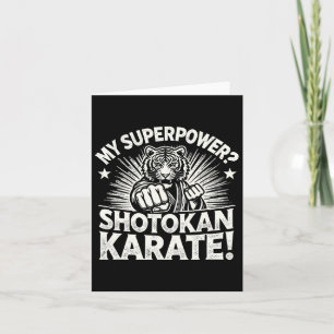 Shotokan Karate Fighter Martial Arts Tijger Funny Kaart