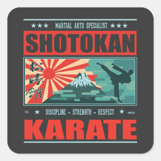 Shotokan Karate im Japan-Stil - Traditions Design Vierkante Sticker