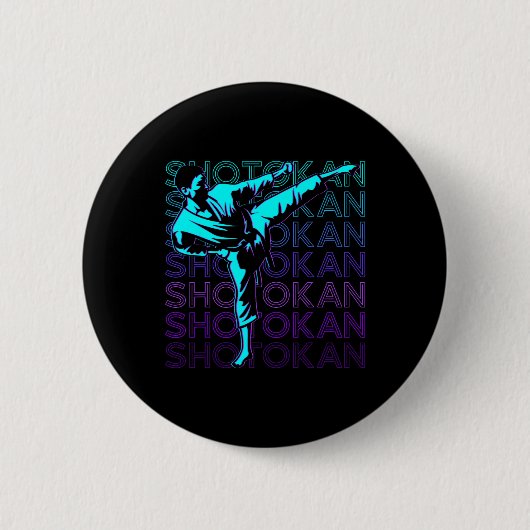 Shotokan Karate Japanese Martial Arts Retro  Ronde Button 5,7 Cm (Voorkant)