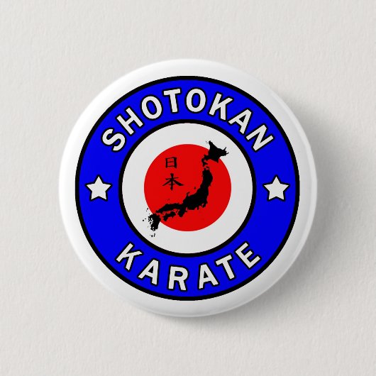 Shotokan Karate-knop Ronde Button 5,7 Cm (Voorkant)