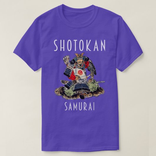 Shotokan Karate Retro Samurai,  krijgskunst T-shirt (Design voorkant)