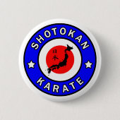 Shotokan Karate Ronde Button 5,7 Cm (Voorkant)
