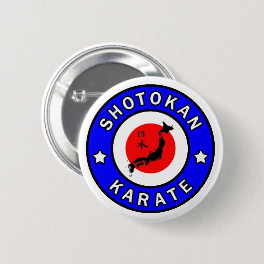 Shotokan Karate Ronde Button 5,7 Cm (Voorkant /achterkant)