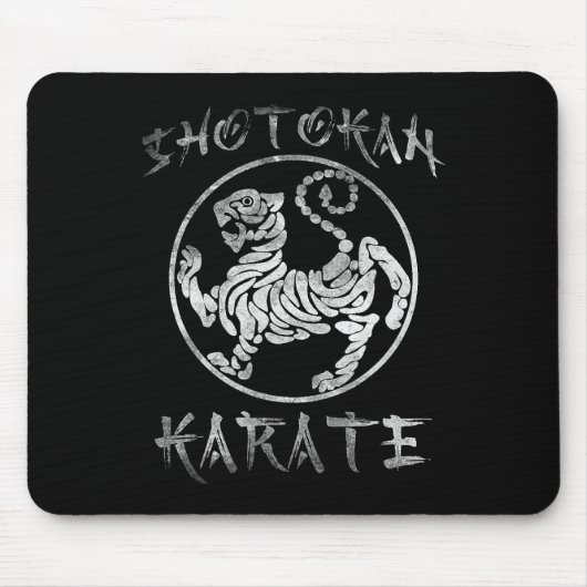 Shotokan Karate Symbool Tiger Dojo Training Kanji  Muismat (Voorkant)