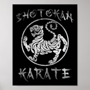 Shotokan Karate Symbool Tiger Dojo Training Kanji  Poster