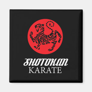Shotokan Karate Tiger Graphic Martial Arts T-Shirt Magneet