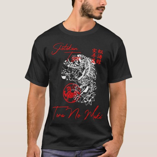 Shotokan Karate Tiger Spirit T-Shirt Martial Arts (Voorkant)