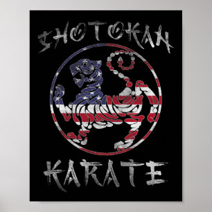 Shotokan Karate Tiger Symbool Amerikaanse Squad Ma Poster