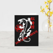 Shotokan karate tijger dapperheid - Martial Arts B Kaart (Gele Bloem)