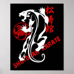 Shotokan karate tijger dapperheid - Martial Arts B Poster