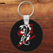 Shotokan karate tijger dapperheid - Martial Arts B Sleutelhanger (Voorkant)