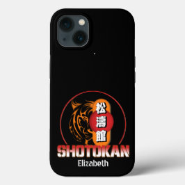 Shotokan Karate Tijger en Japanse Kanji Uw Naam Case-Mate iPhone Case