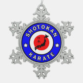 Shotokan Karate Tin Sneeuwvlok Ornament (Voorkant)