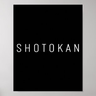 Shotokan Karate Uniform Karate Outfit Modern Font Poster