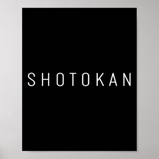 Shotokan Karate Uniform Karate Outfit Modern Font Poster (Voorkant)