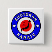 Shotokan Karate Vierkante Button 5,1 Cm (Voorkant)