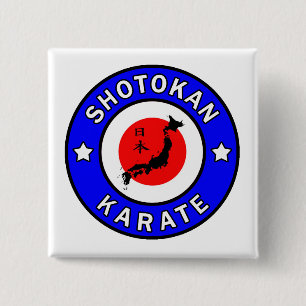 Shotokan Karate Vierkante Button 5,1 Cm