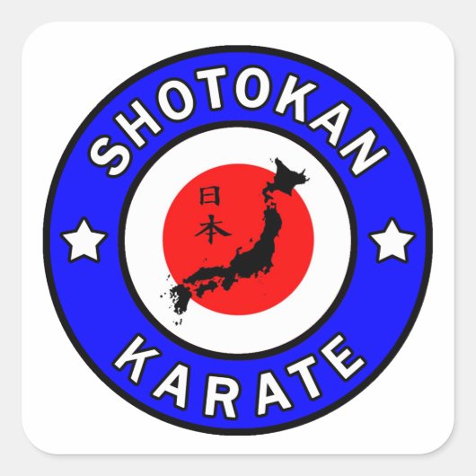 Shotokan Karate Vierkante Sticker (Voorkant)