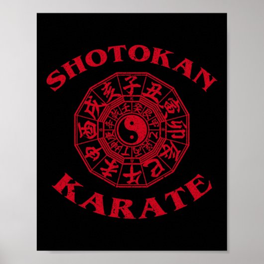 Shotokan Karate Zodiac Cirkel Poster (Voorkant)
