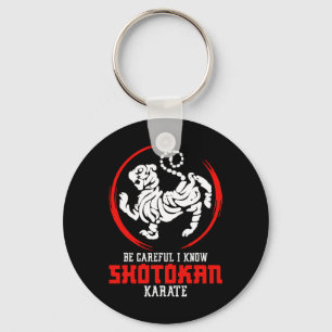 Shotokan Symbol Training Wees voorzichtig Instruct Sleutelhanger