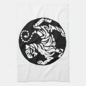 SHOTOKAN TIGER BLACK EN WHITE THEEDOEK (Verticaal)