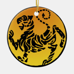 Shotokan Tiger - Gold Keramisch Ornament