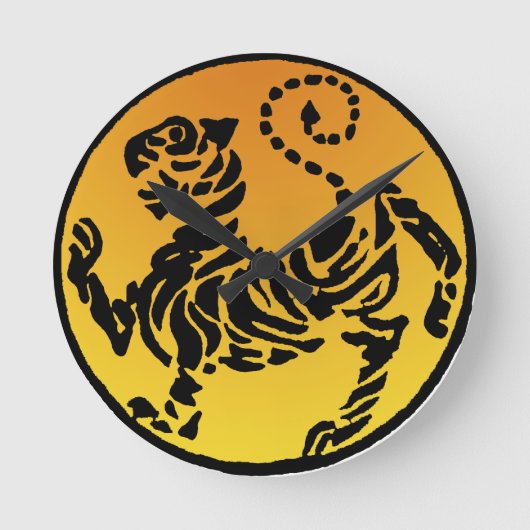 Shotokan Tiger - Gold Ronde Klok (Voorkant)