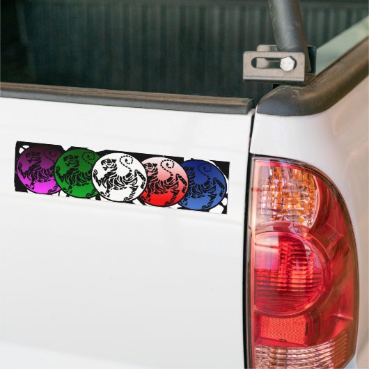 SHOTOKAN TIGER Stunning Multicolor Bumpersticker (Op Truck)