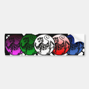 SHOTOKAN TIGER Stunning Multicolor Bumpersticker