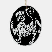 SHOTOKAN TIJGER ZWART-WIT KERAMISCH ORNAMENT (Rechts)