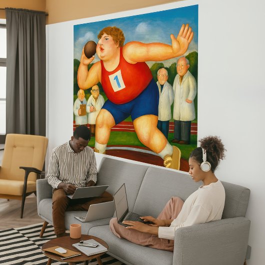 Shotput - Large Wrapped Canvas Art Print
