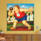 Shotput - Large Wrapped Canvas Art Print (Insitu (Woonkamer))