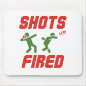 Shots Fired Funny Shot Put Track and Field Muismat (Voorkant)