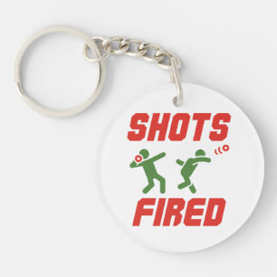 Shots Fired Funny Shot Put Track and Field Sleutelhanger